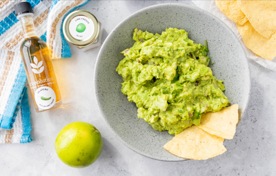 Spicy Guacamole with Jalapeño Balsamic and Lime Fresco Sea Salt