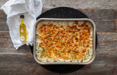Creamy Baked Gnocchi with Wild Mushroom & Sage Olive Oil