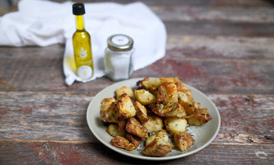Crispy Roasted Potatoes with Butter Olive Oil and Herbs