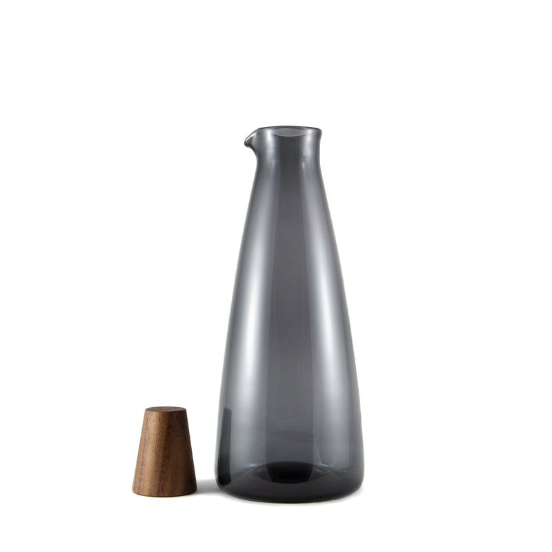 Slate Handblown Glass Carafe